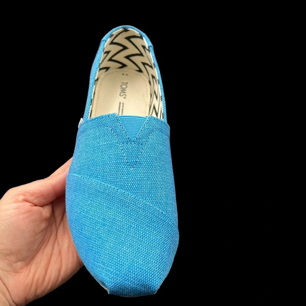 Toms Alpargata Women's Slip on Casual Shoes‎ Size 8 Blue Lightweight Comfort